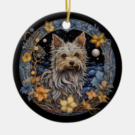 Christmas Fantasy Yorkie Keramisch Ornament