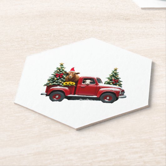 Christmas Farm (2) Kartonnen Onderzetters (Schuin)