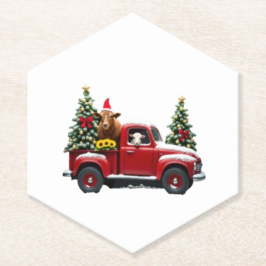 Christmas Farm (2) Kartonnen Onderzetters (Voorkant)