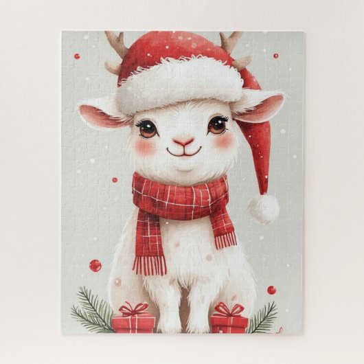Christmas Farm Animal Cute Goat  Legpuzzel (Verticaal)