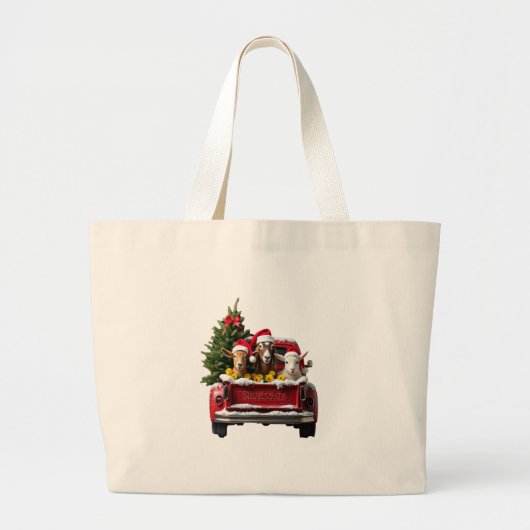 Christmas Farm Grote Tote Bag (Voorkant)