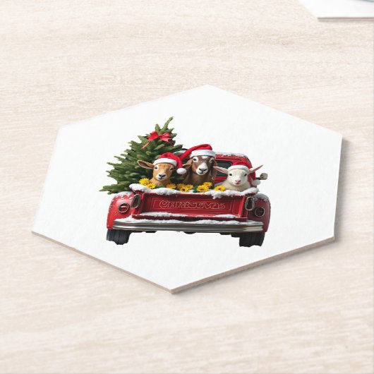 Christmas Farm Kartonnen Onderzetters (Schuin)