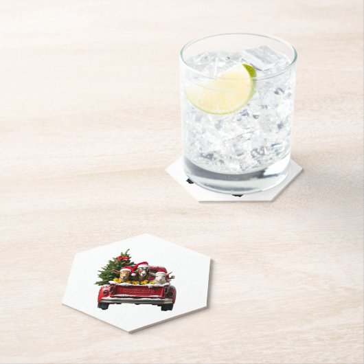 Christmas Farm Kartonnen Onderzetters (Insitu)