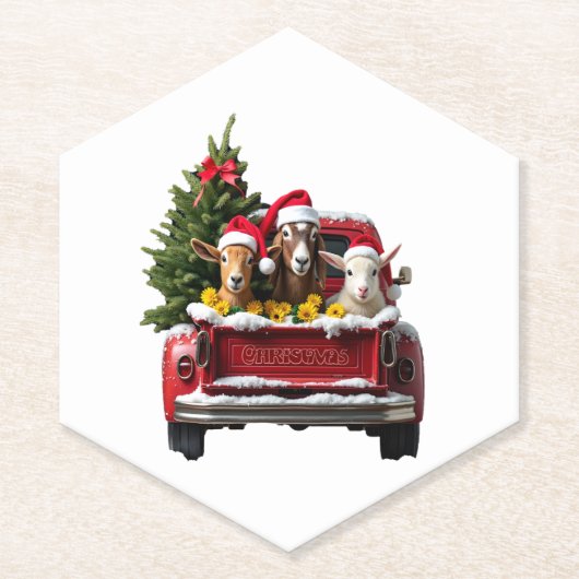 Christmas Farm Kartonnen Onderzetters (Voorkant)