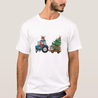 Christmas Farm Tractor Xmas T-shirt