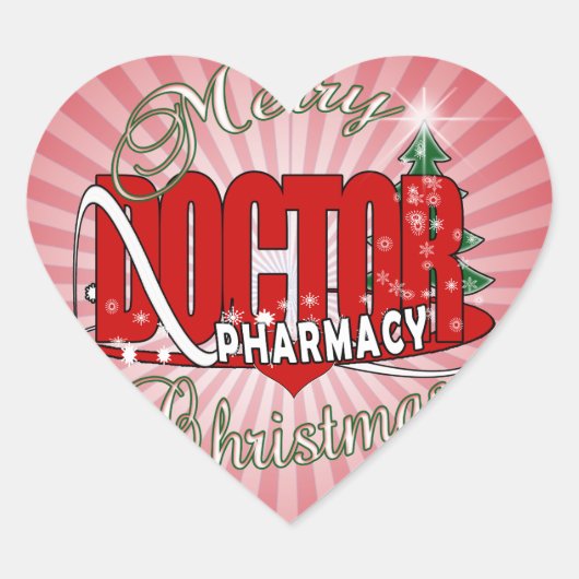 CHRISTMAS FARMACY DOCTOR HART STICKER (Voorkant)