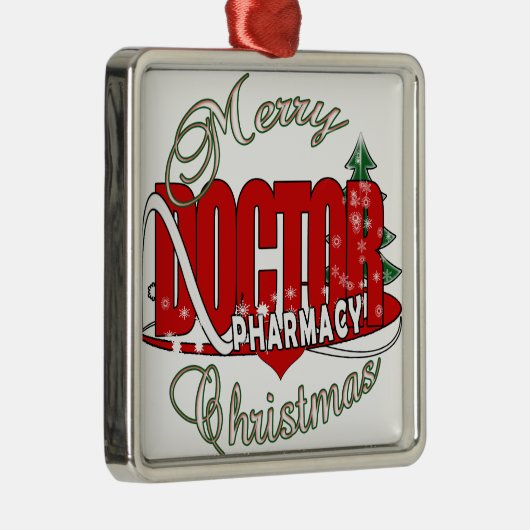 CHRISTMAS FARMACY DOCTOR METALEN ORNAMENT (Rechts)