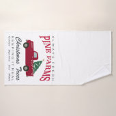 CHRISTMAS FARMHOUSE RED TRUCK BADHANDDOEK (Badhanddoek)