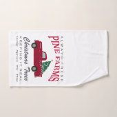 CHRISTMAS FARMHOUSE RED TRUCK HANDDOEK (Handdoek)