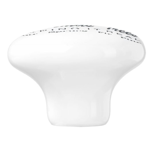 CHRISTMAS FARMHOUSE RED TRUCK KERAMISCHE KNOP (Zijkant)