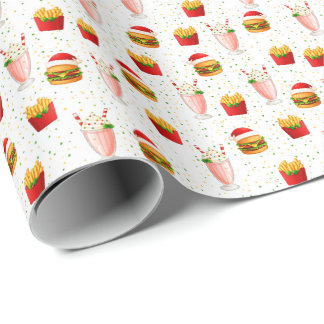 Christmas Fast Food Wrapping Paper – Festive Food Cadeaupapier