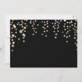Christmas Faux Gold Glitter Cocktail Party Kaart (Achterkant)