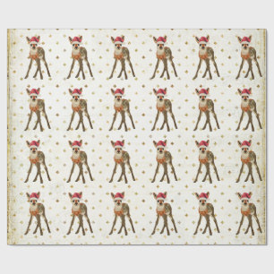 CHRISTMAS FAWN Wrapping Paper Cadeaupapier