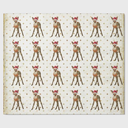 CHRISTMAS FAWN Wrapping Paper Cadeaupapier (Vlak)