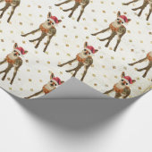 CHRISTMAS FAWN Wrapping Paper Cadeaupapier (Hoek)