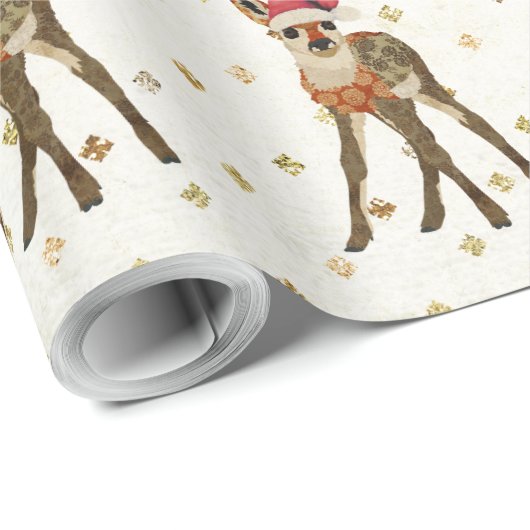 CHRISTMAS FAWN Wrapping Paper Cadeaupapier (Rol Hoek)