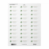 Christmas Feestdagen Palm Tree Retouradres Etiket (Full Sheet)