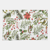 Christmas Feestdagen Pine Red Berries Theedoek (Horizontaal)