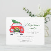 Christmas Feestdagen Script Family Party Kaart (Staand voorkant)