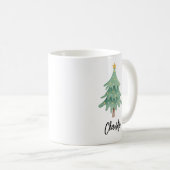 Christmas Feestdagen Script gepersonaliseerd Koffiemok (Voorkant rechts)