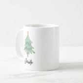 Christmas Feestdagen Script gepersonaliseerd Koffiemok (Voorkant links)