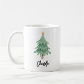 Christmas Feestdagen Script gepersonaliseerd Koffiemok (Links)
