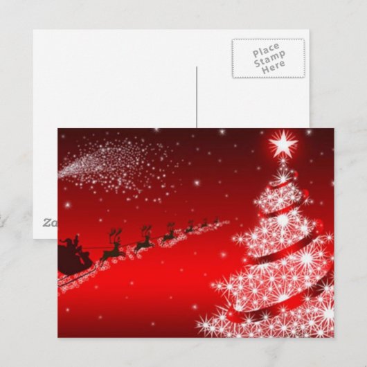 CHRISTMAS FEESTDAGENKAART (Voorkant / Achterkant)