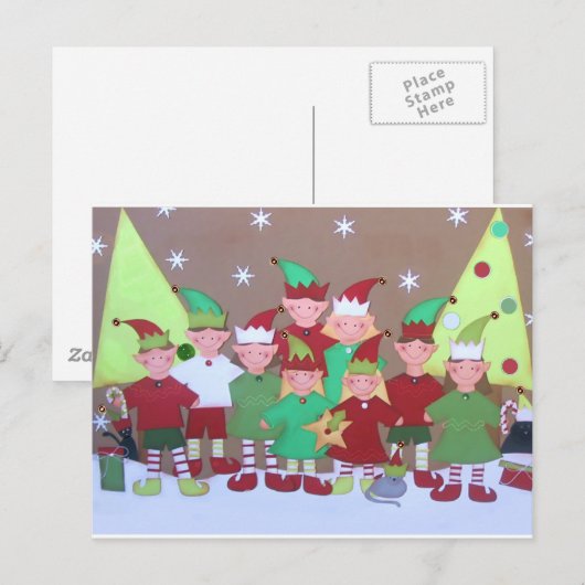 CHRISTMAS FEESTDAGENKAART (Voorkant / Achterkant)