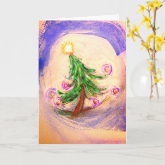 Christmas Felicity heldere kerstboomkaart Kaart (Gele Bloem)