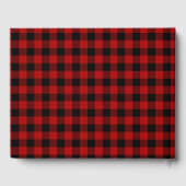 Christmas Fence Buffalo Plaid Baby Shower Gastenboek (Achterkant)