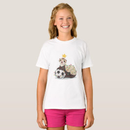 Christmas Ferret with Soccer Ball T-shirt