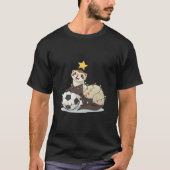 Christmas Ferret with Soccer Ball T-shirt (Voorkant)