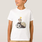 Christmas Ferret with Soccer Ball T-shirt (Voorkant)