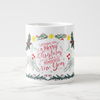 Christmas festival wishes mug grote koffiekop