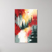 Christmas Festive Colors Frequency Abstract Winter Canvas Afdruk (Voorkant)
