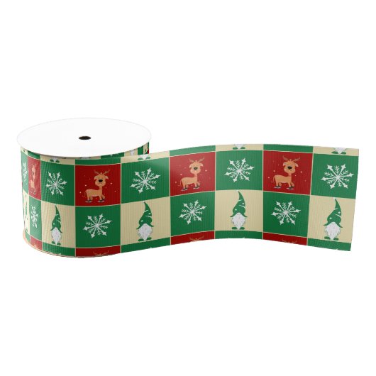 Christmas | Festive Plaid with Santa’s Reindeer Grosgrain Lint (Spoel)