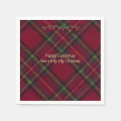 Christmas Festive Red Plaid Servet (Voorkant)
