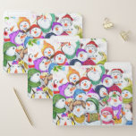 Christmas File Folder met Happy Snowmans Party Documentenmap<br><div class="desc">File Folders with Happy Snowmans Merry Christmas Party Funny Drawing Cartoon Snowman Celebration - Kies / Voeg uw unieke tekst / lettertype / kleur - Maak uw speciale cadeau - Formaat wijzigen en verplaatsen of verwijderen en toevoegen van onderdelen / afbeelding met aanpassingstool! - Tekenen en ontwerpen door MIGNED. Je...</div>
