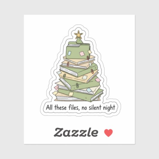 Christmas Files Tree Sticker (Vel)