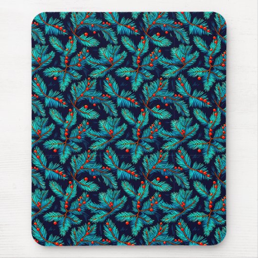Christmas Fir Branch Pattern-82397 Muismat (Voorkant)