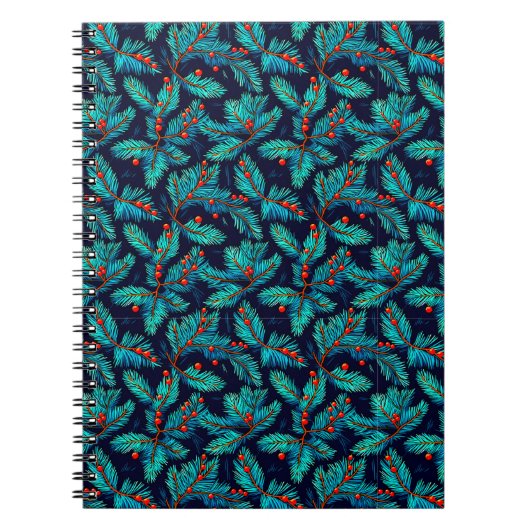 Christmas Fir Branch Pattern-82397 Notitieboek (Voorkant)