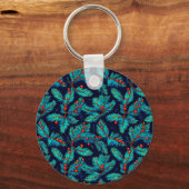 Christmas Fir Branch Pattern-82397 Sleutelhanger (Achterkant)
