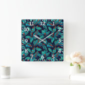Christmas Fir Branch Pattern-82397 Vierkante Klok (Huis)