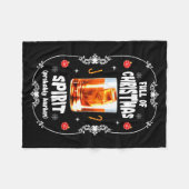 Christmas Fir Tree With Bourbon Ugly Xmas Bourbon Fleece Deken (Voorkant (Horizontaal))