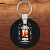 Christmas Fir Tree With Bourbon Ugly Xmas Bourbon  Sleutelhanger (Voorkant)