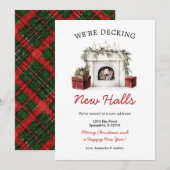 Christmas Fireplace Decking New Halls New Address Kaart (Voorkant / Achterkant)