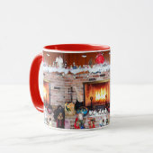CHRISTMAS FIREPLACE MOK (Voorkant links)