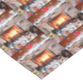 CHRISTMAS FIREPLACE TAFELKLEED (Gekanteld)