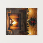 Christmas Fireplace Wandkleed (Voorkant (horizontaal))