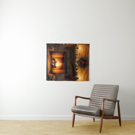 Christmas Fireplace Wandkleed (In Situ (horizontaal))